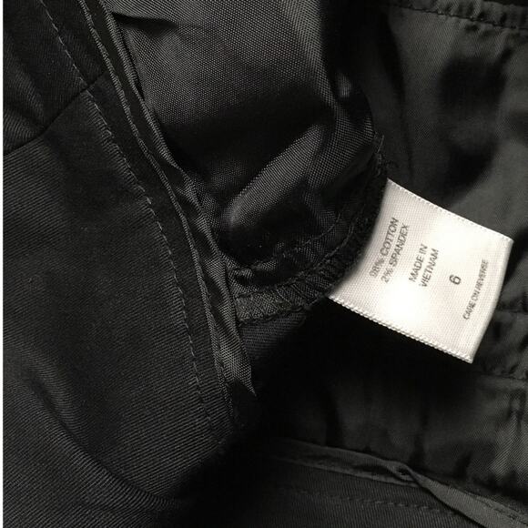 NY & Co 7th Ave Suiting Crop Dress Pants Capri Womens 6 Black Career Work Casual - Picture 9 of 10